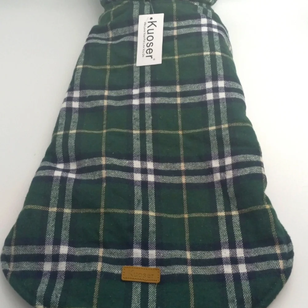 KOUSER DOG GREEN PLAID COAT